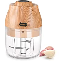 TOPESCT Mini Picadora de Alimentos- 250ML Picador de Ajo Eléctrica Procesador de Alimentos con 3 Cuchillas Afiladas…